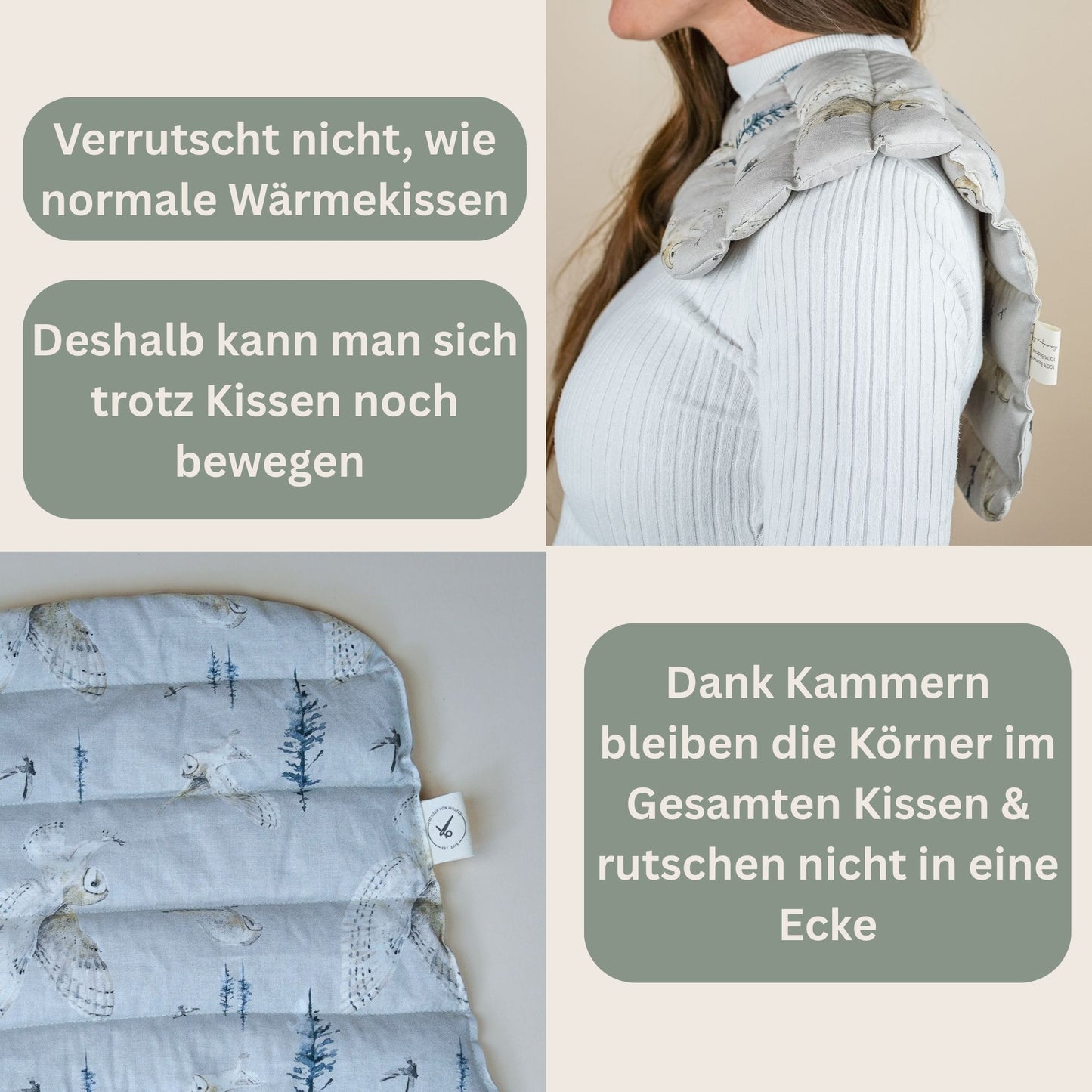 Nackenkissen Eule