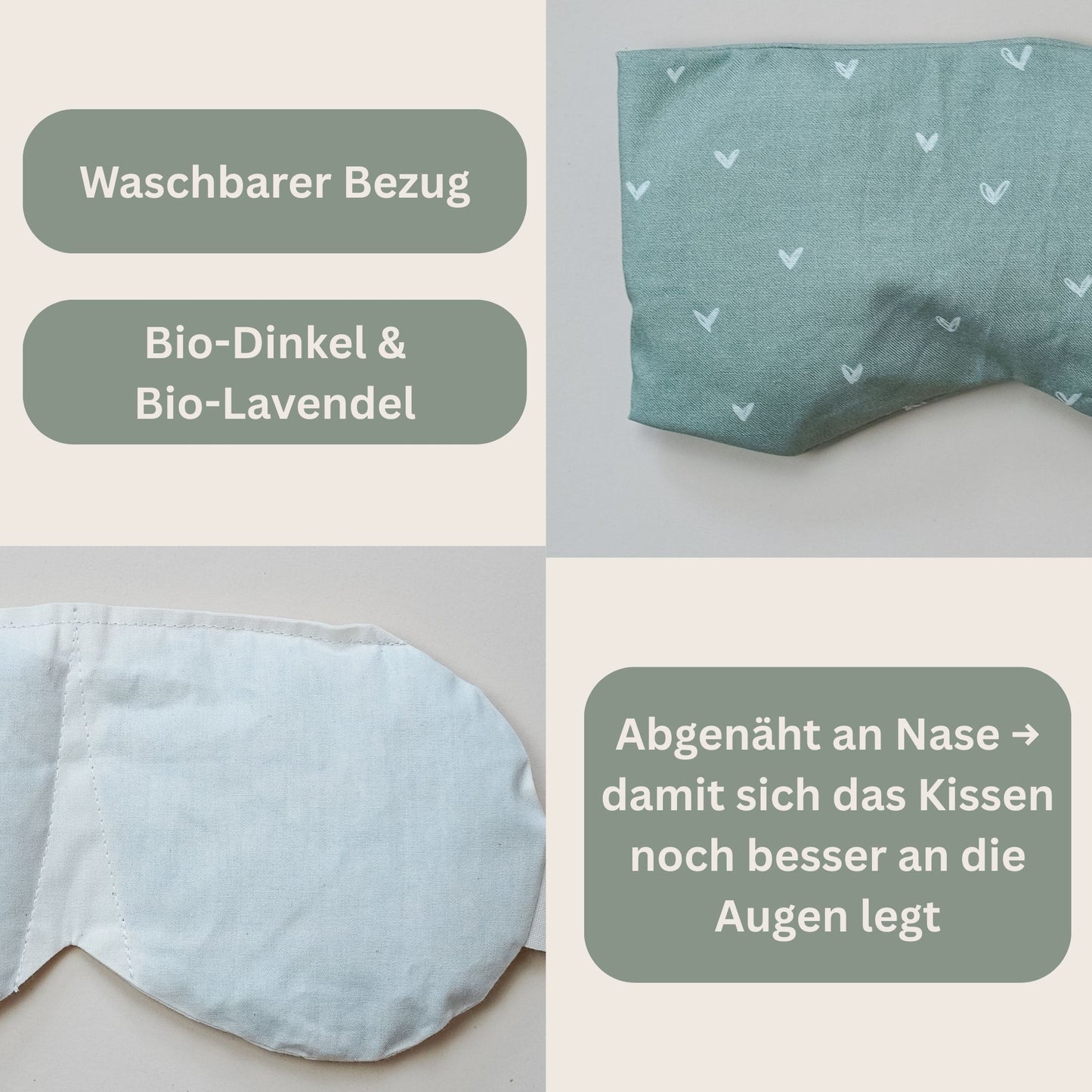 Augenkissen Matcha