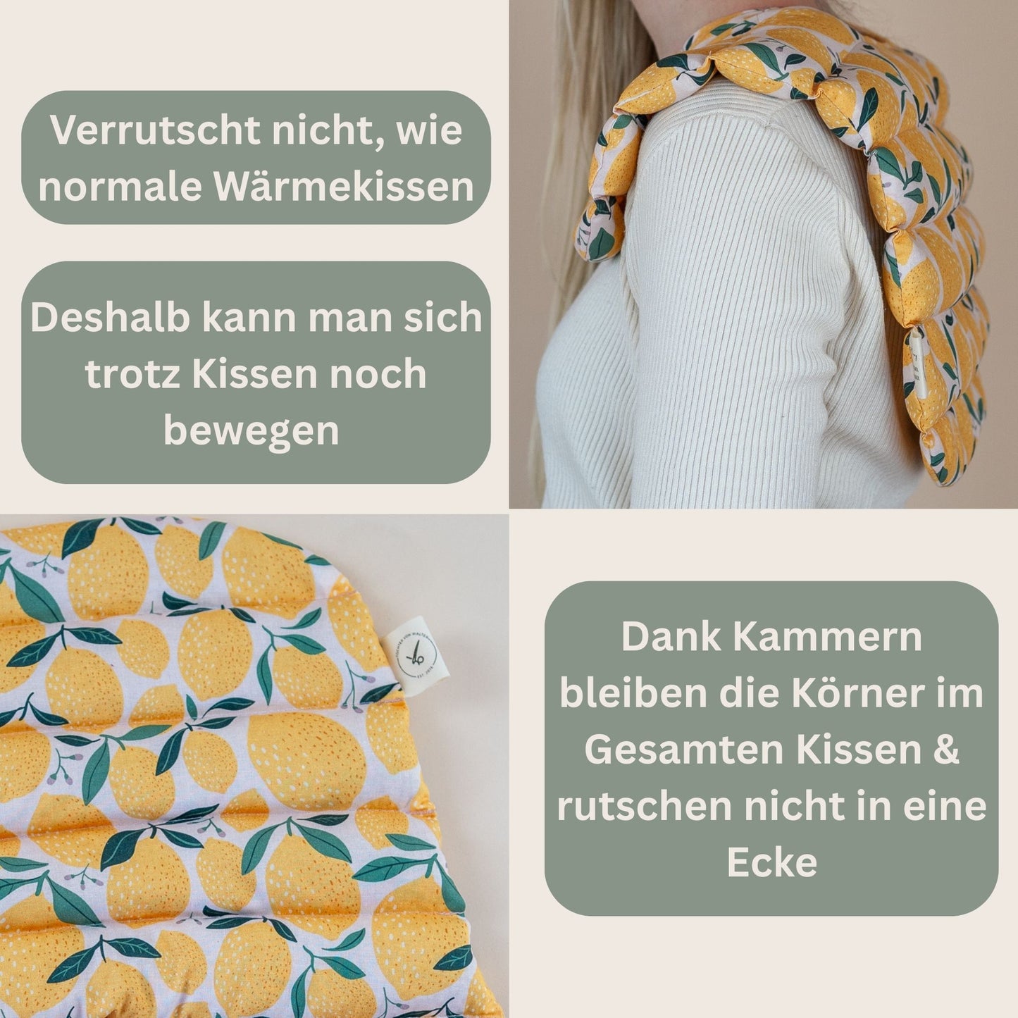 Nackenkissen Zitrone
