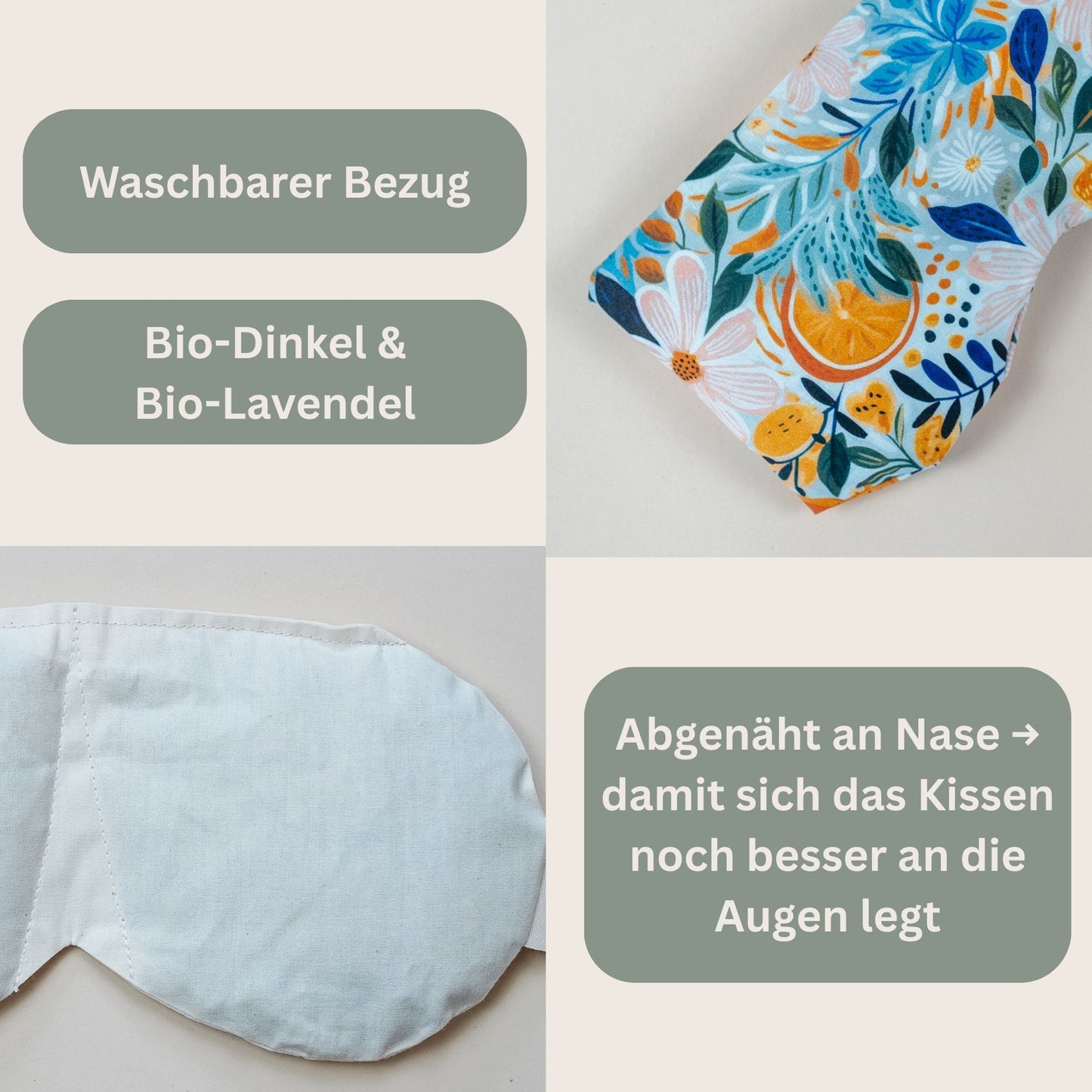 Augenkissen Gelb