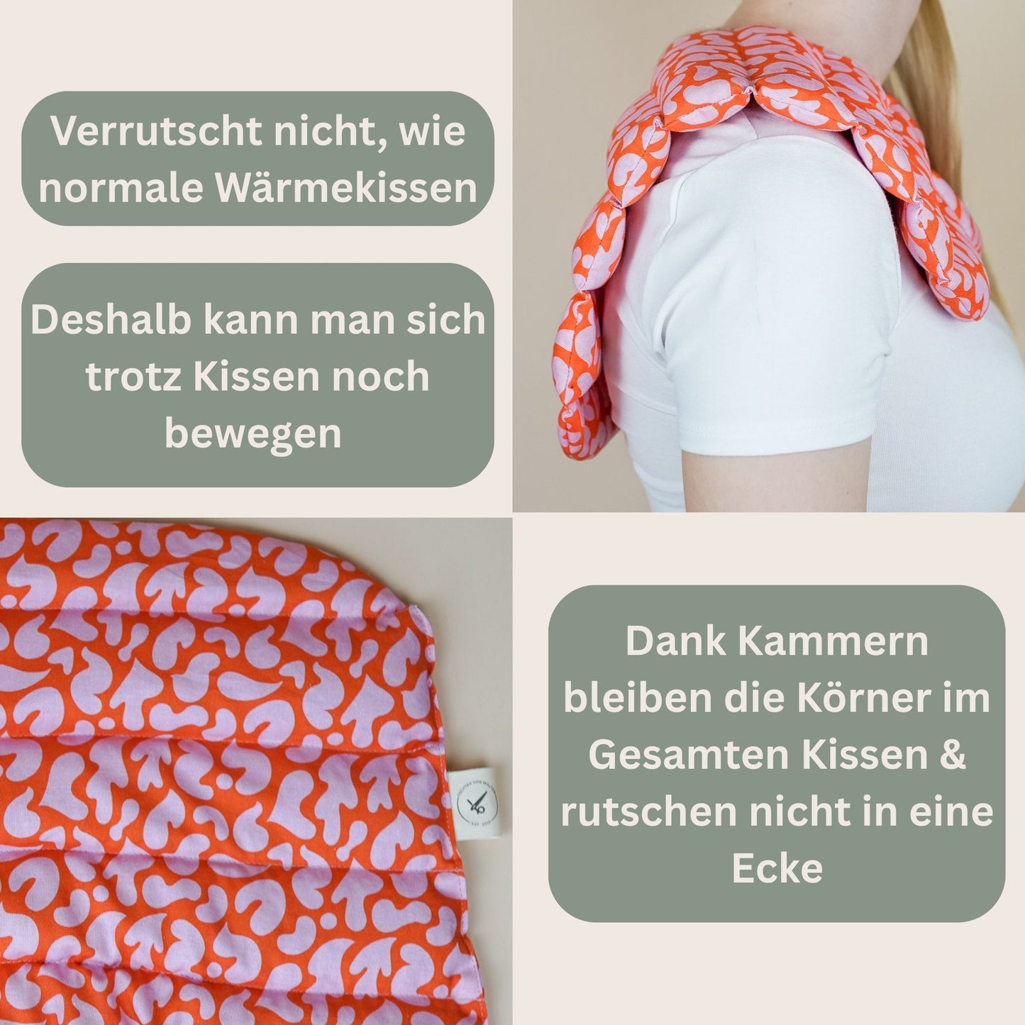 Nackenkissen Orange-Pink