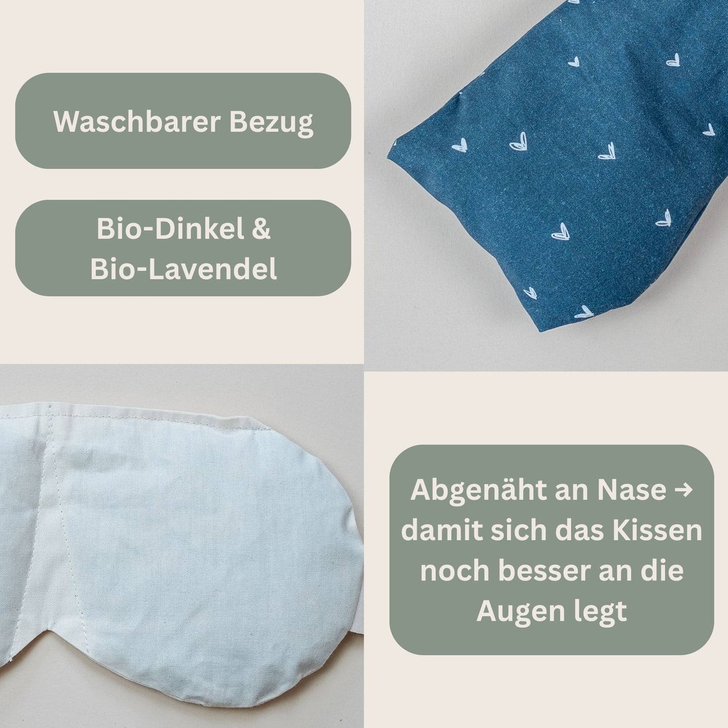 Augenkissen Blau