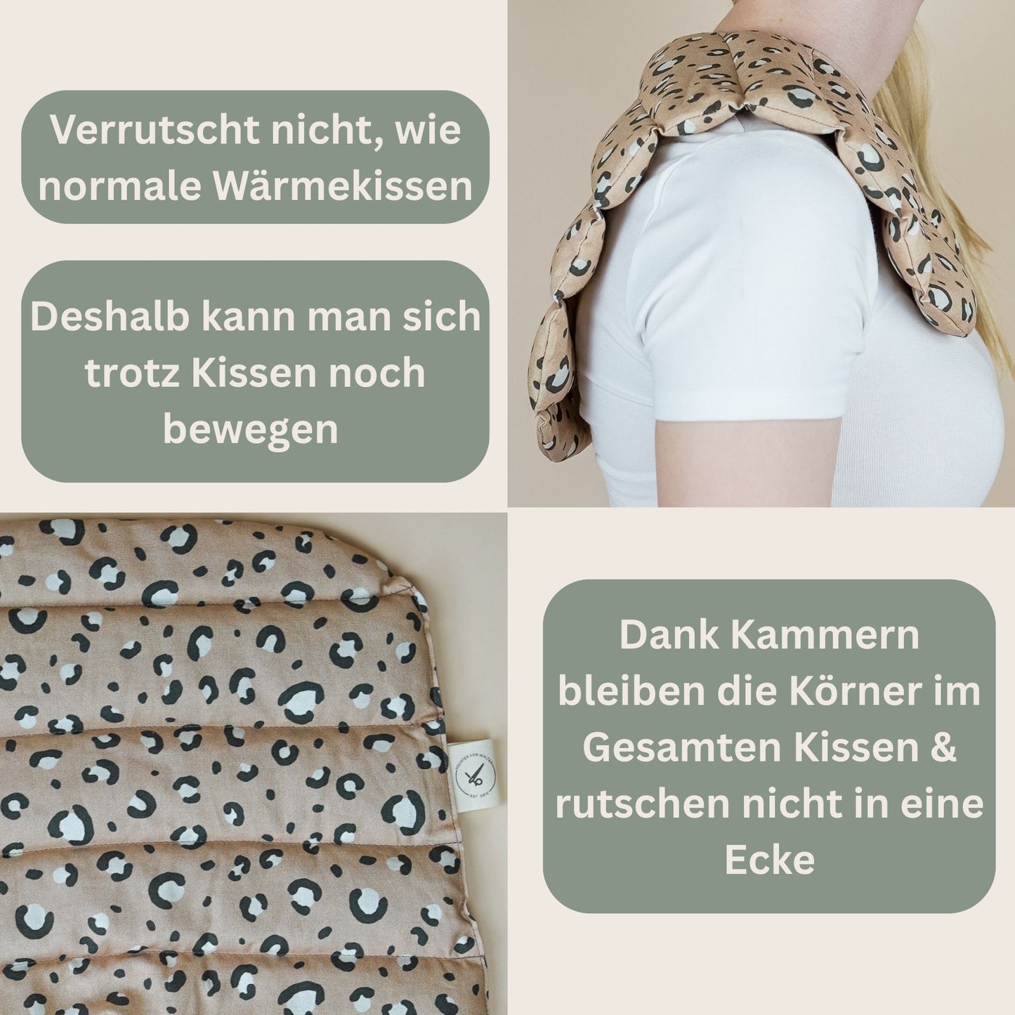 Nackenkissen Leo beige