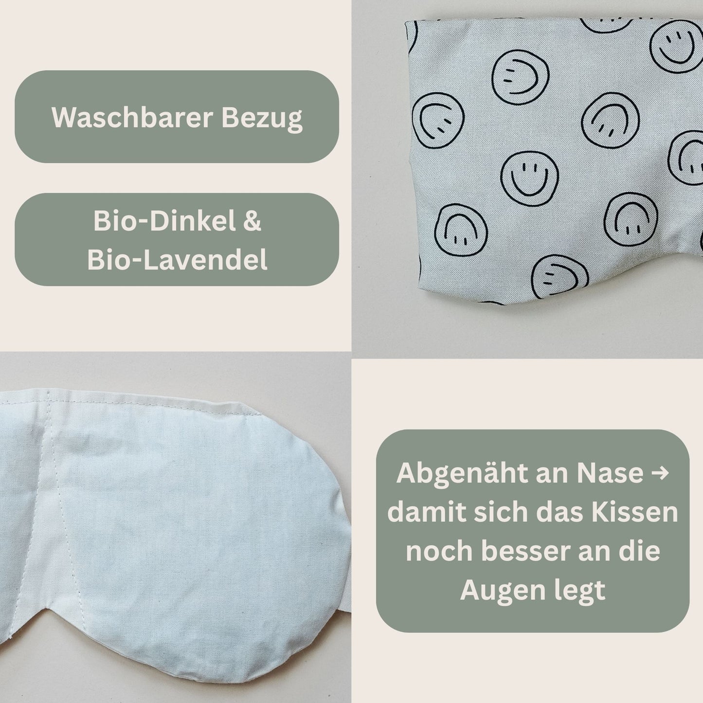 Augenkissen Smiley