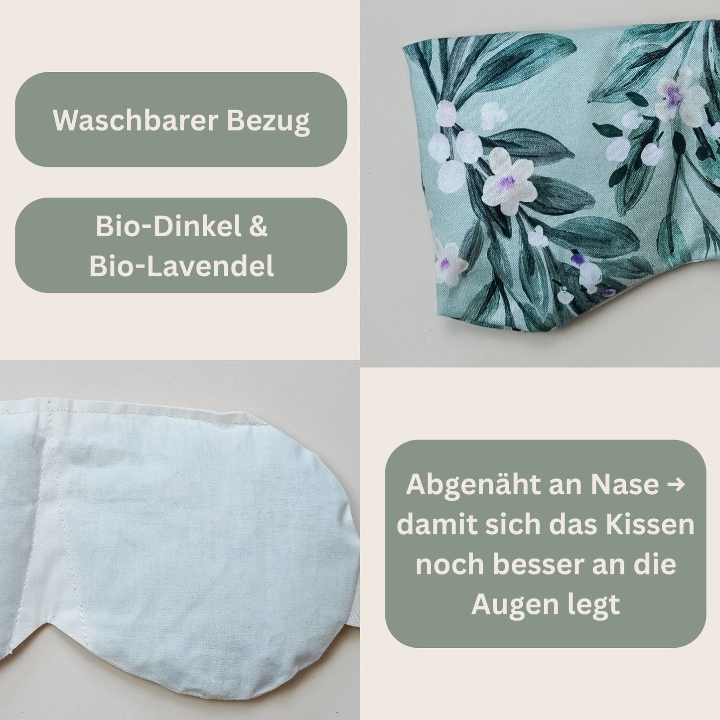Augenkissen Türkis