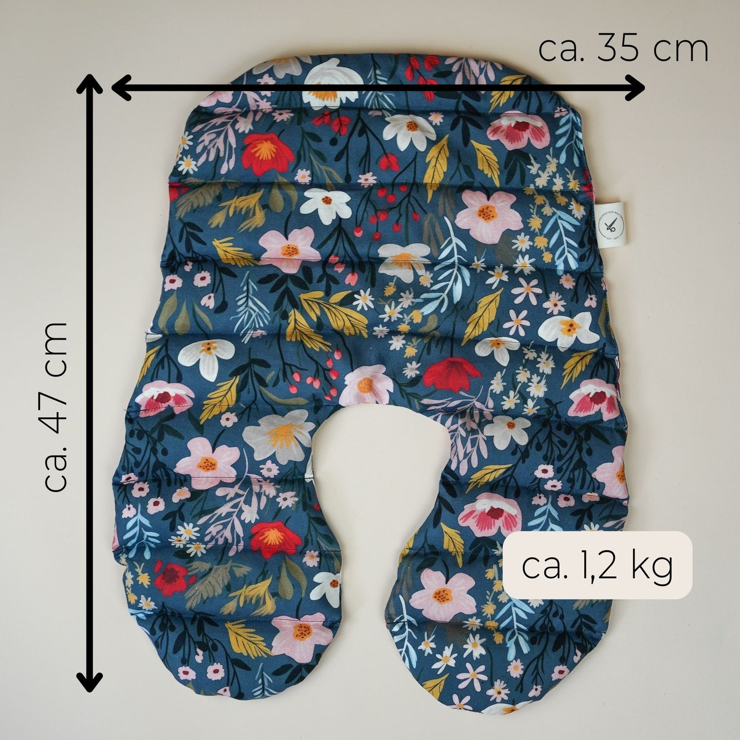 Nackenkissen Blumen Blau