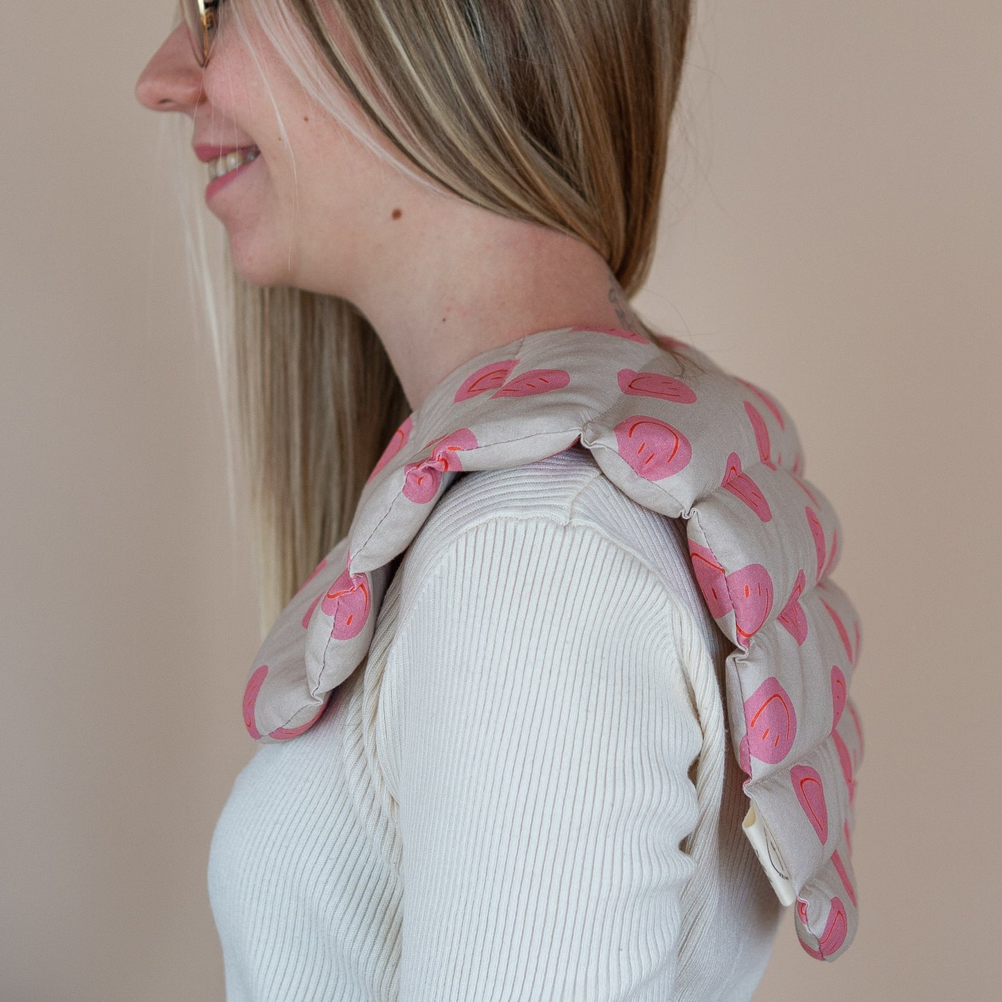 Nackenkissen Smiley Pink