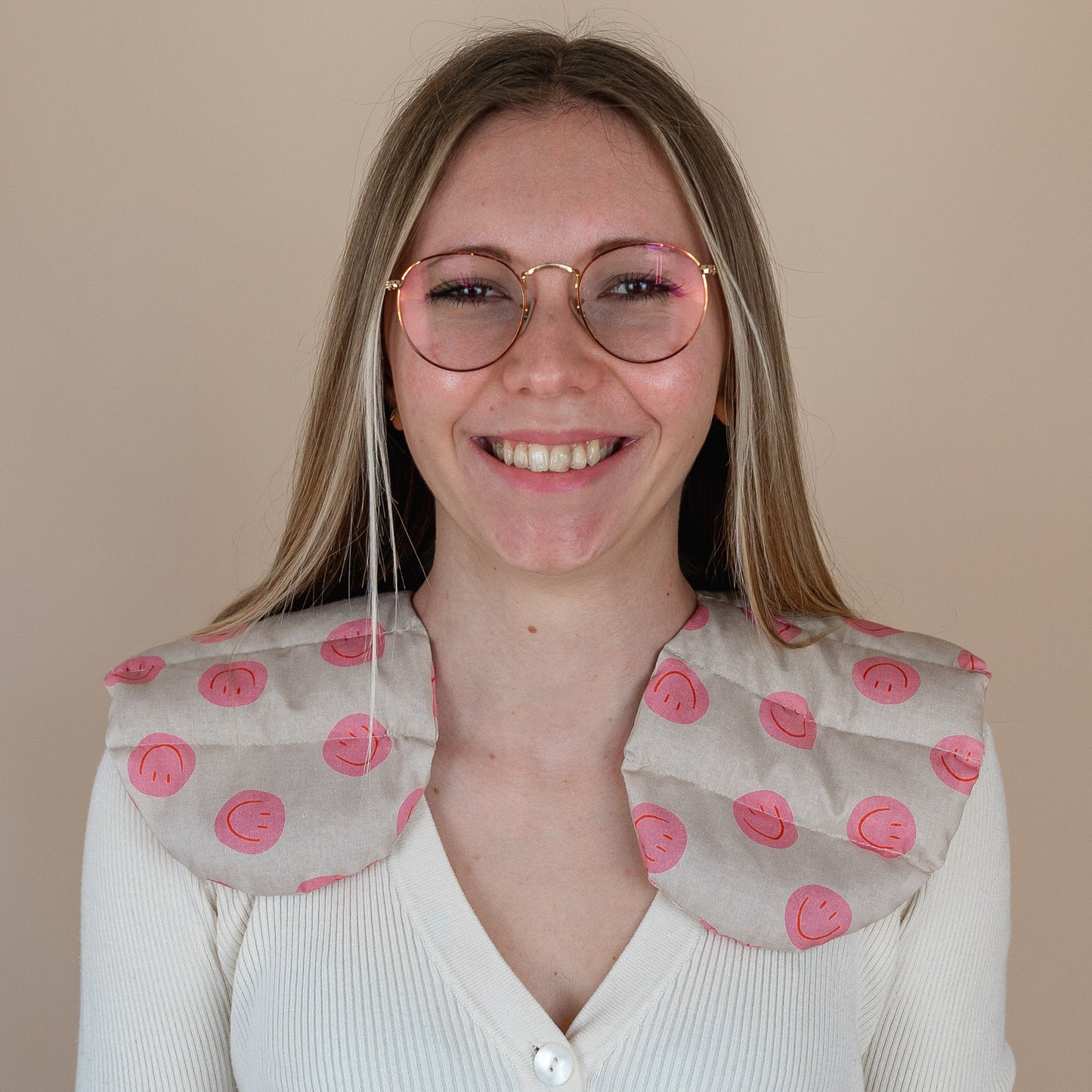 Nackenkissen Smiley Pink