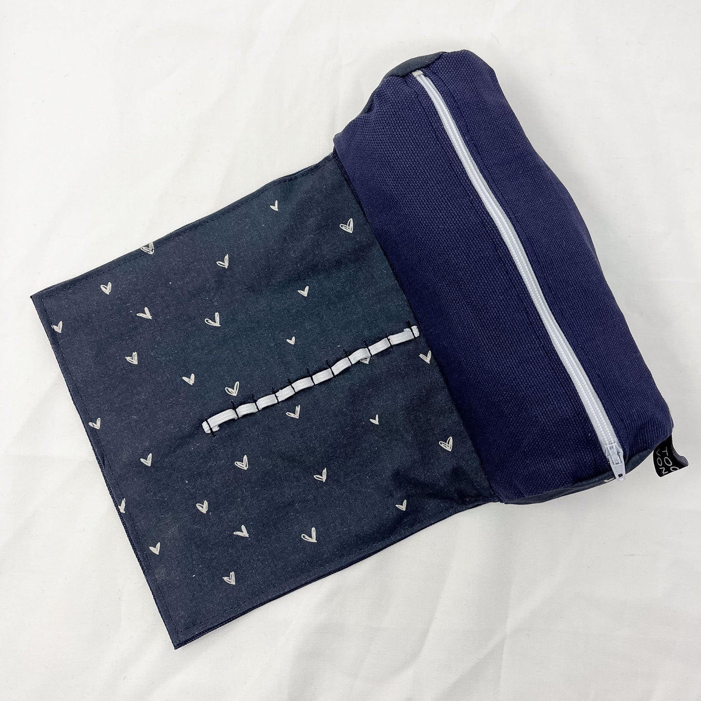 Federmäppchen Herzchen Blau