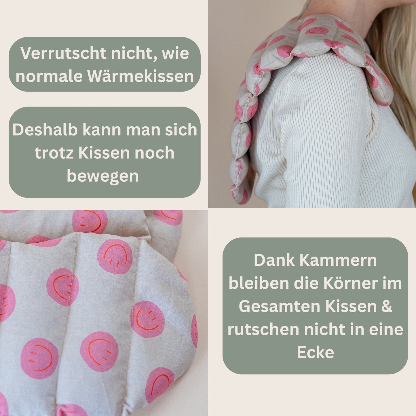 Nackenkissen Smiley Pink