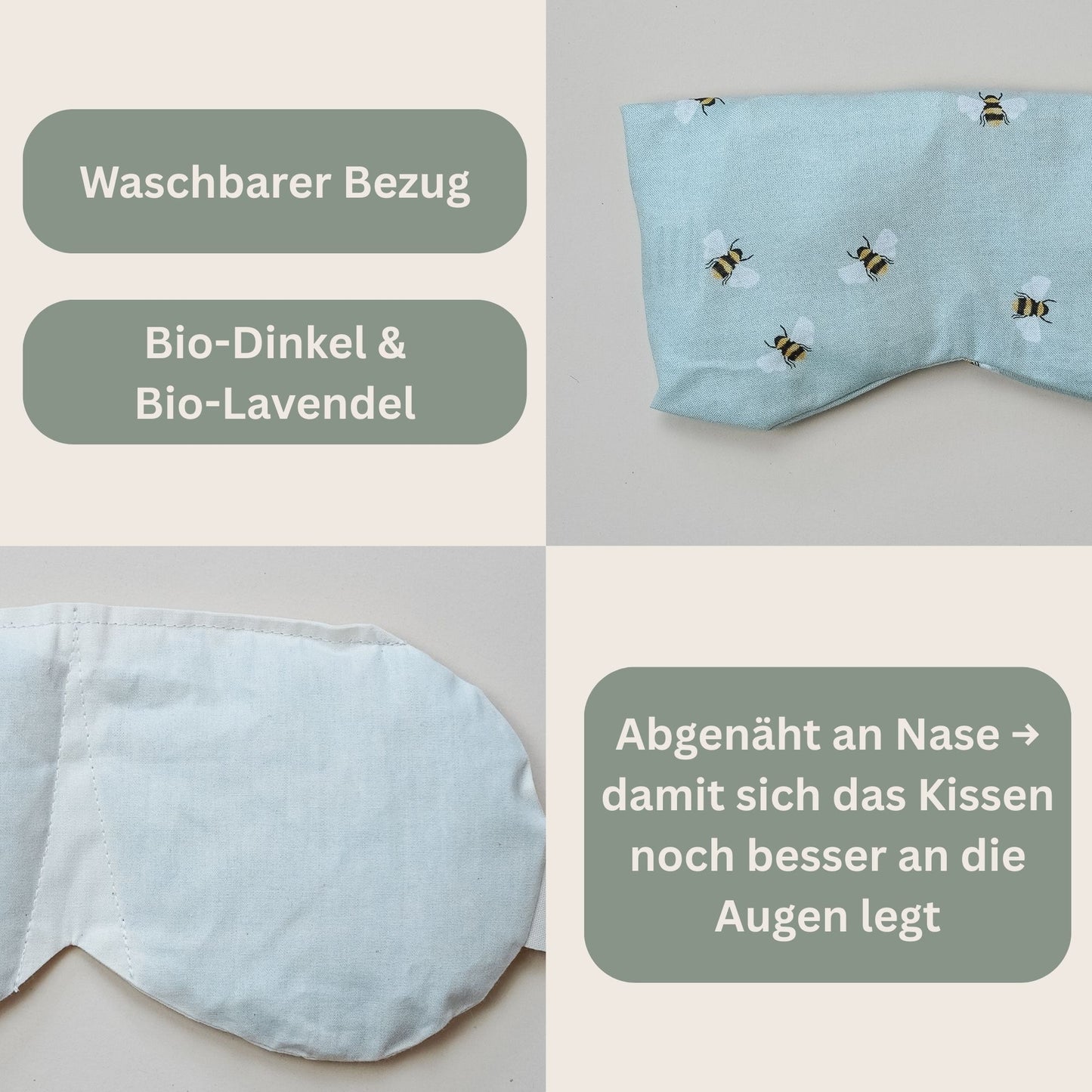 Augenkissen Bienen