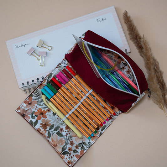 Federmäppchen Boho Rot