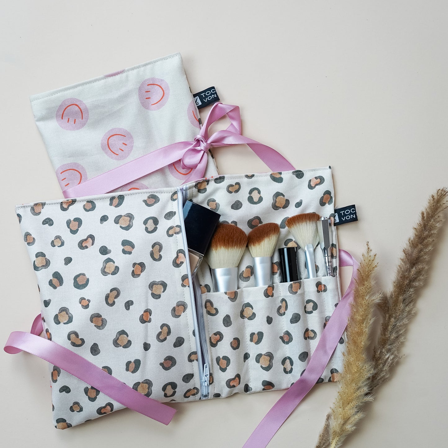 Kosmetiktasche Smiley Pink
