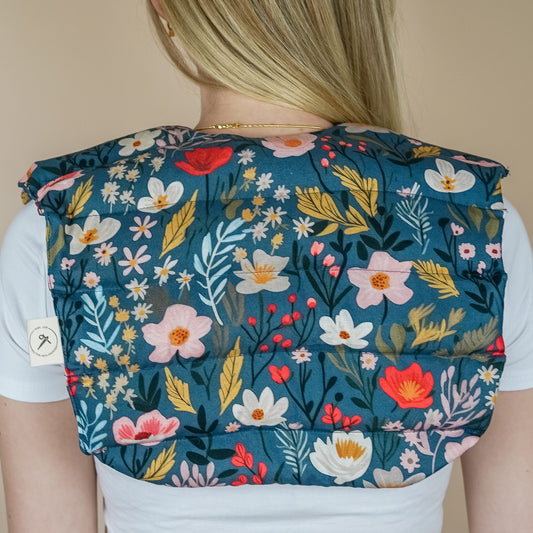 Nackenkissen Blumen Blau